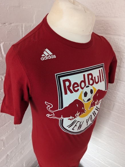 Adidas The Go-To Tee - New York Red Bull T Shirt - Size S - Red - P2P 19" - Picture 4 of 7